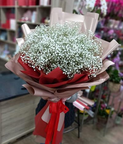 Букет цветов из: Гипсофила в Каменке Ленинградская область