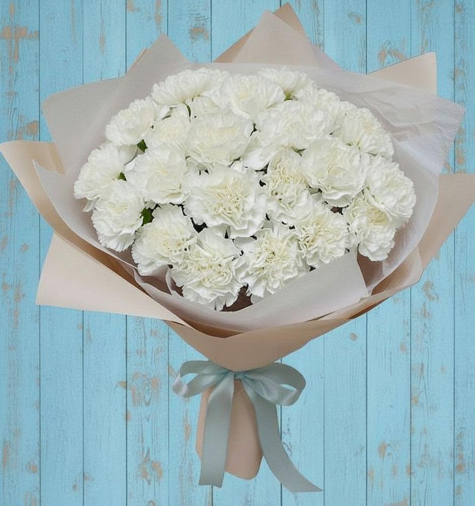 Букет цветов из: Гвоздики в Каменке Ленинградская область