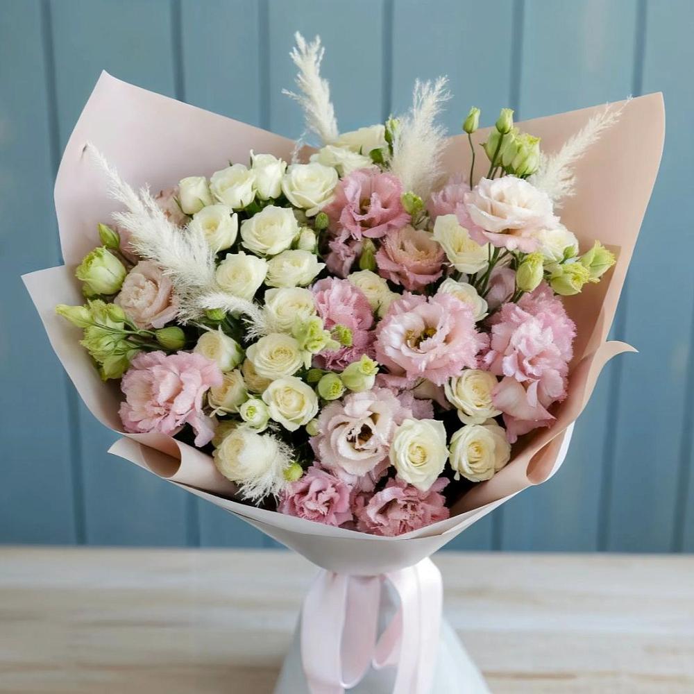 Букет цветов из: Альстромерии и Розы в Каменке Ленинградская область