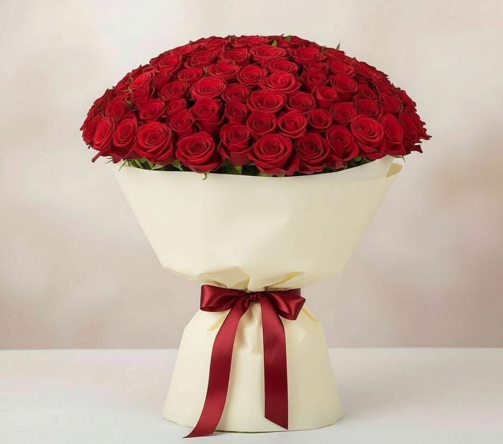 Букет 101 Красная роза Милано в Каменке Ленинградская область