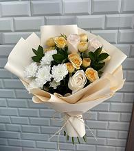 Букет цветов из:  Розы и Хризантемы #REPLACE_PRED# Каменке Ленинградская область