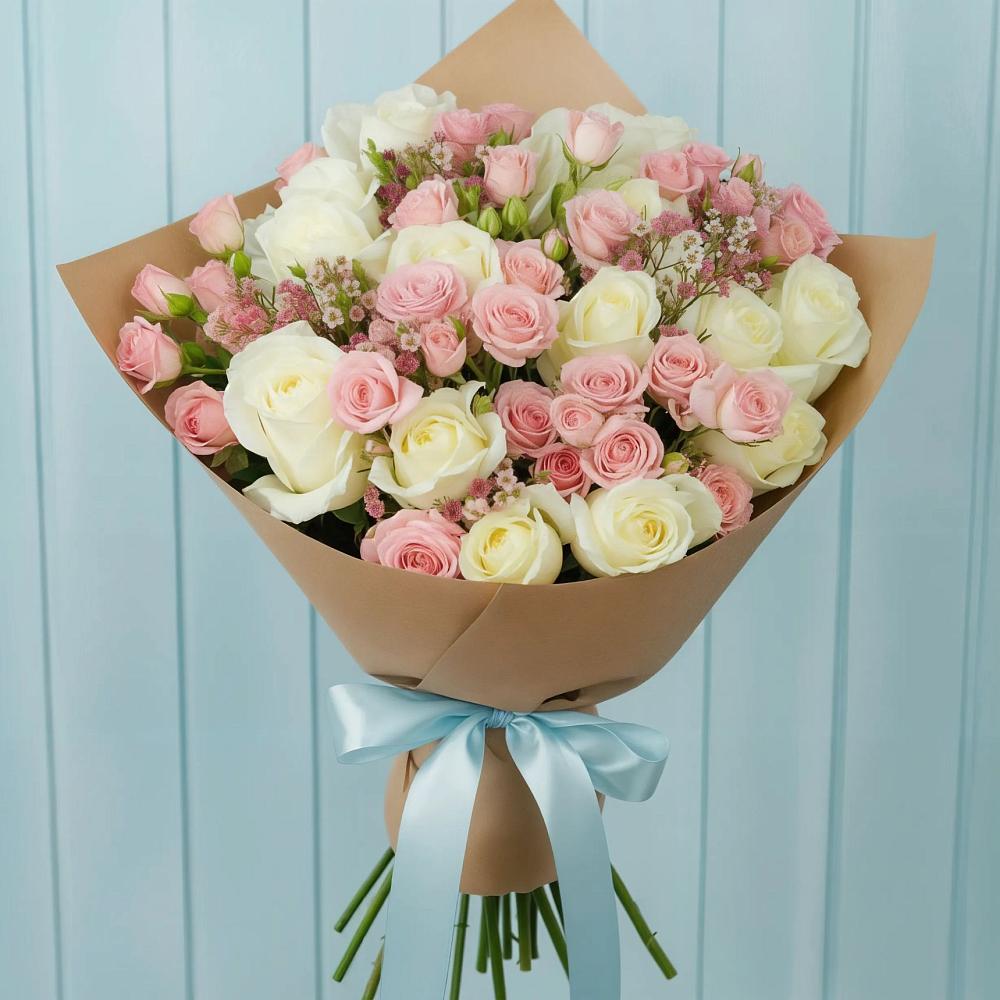 Букет цветов из: Розы в Каменке Ленинградская область