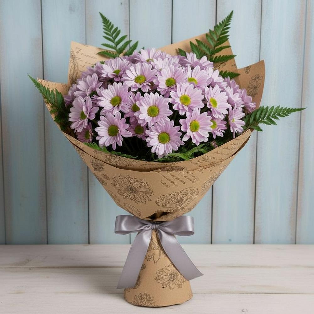 Букет цветов из: Хризантемы в Каменке Ленинградская область