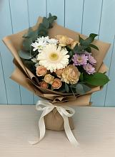 Букет цветов из:  Герберы и Хризантемы в Каменке Ленинградская область