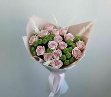 Букет цветов из:  Розы и Хризантемы в Каменке Ленинградская область