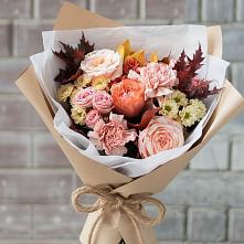 Букет цветов из:  Гвоздики, Хризантемы и Розы #REPLACE_PRED# Каменке Ленинградская область
