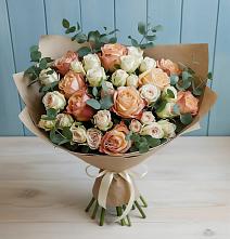 Букет цветов из:  Альстромерии и Розы #REPLACE_PRED# Каменке Ленинградская область